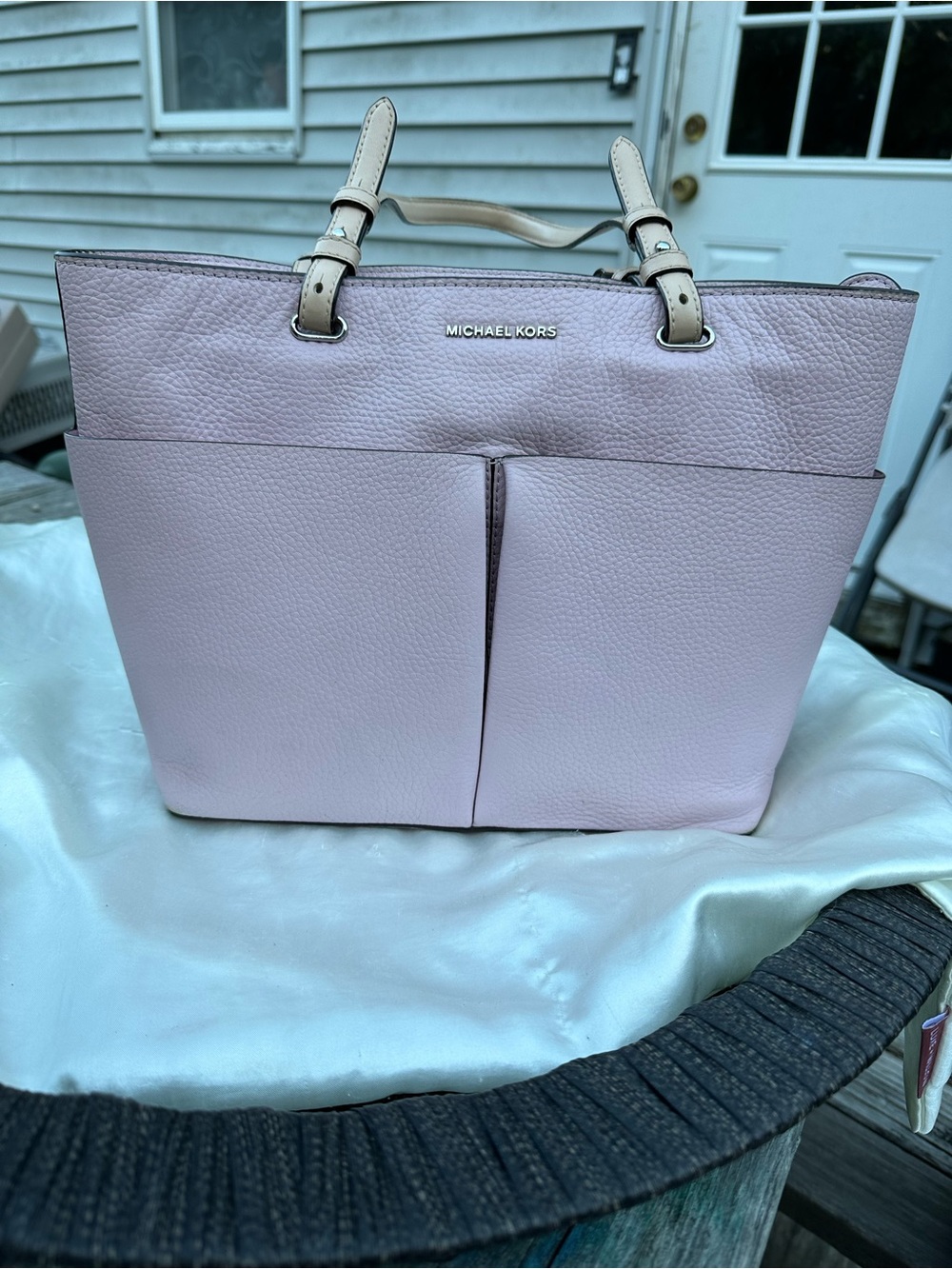 Michael Kors Blush Pink Pebbled Leather Tote